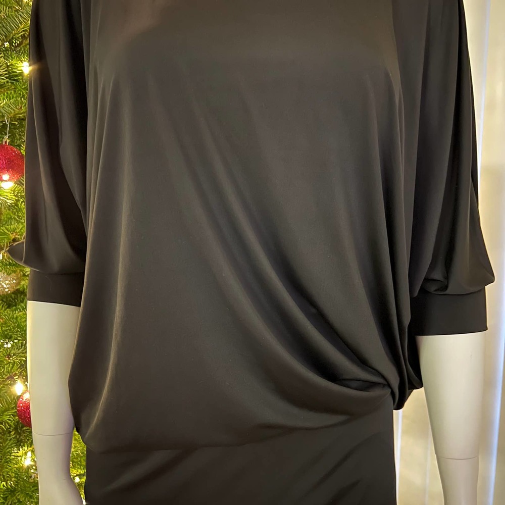 BCBGeneration Black Ruched Dress Size Medium - Picture 7 of 16